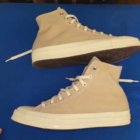 Converse Shoes, Converse Chuck 70 Tri-Panel Men Sz 8.5 Navy Blue Oat Milk Cream - Picture 5 of 11